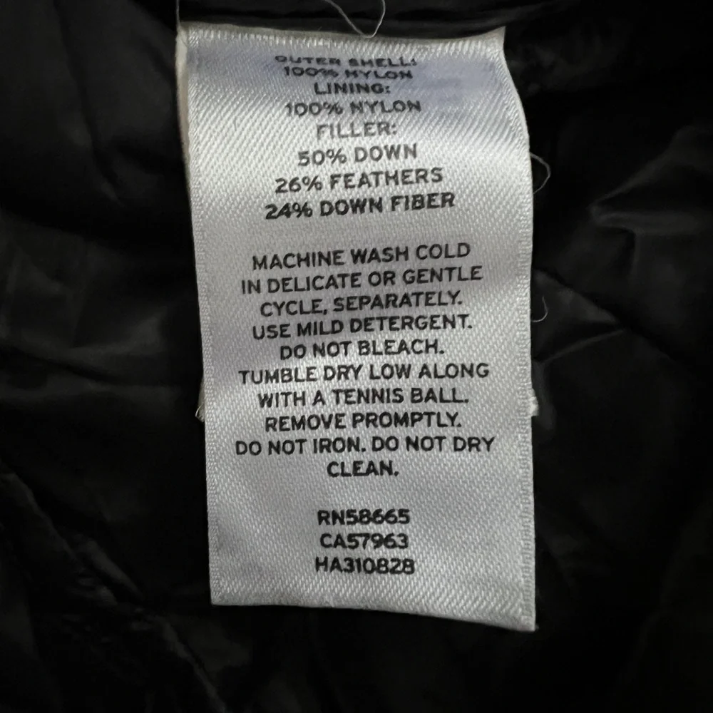 Halogen Black Puffer Down Jacket sz Small